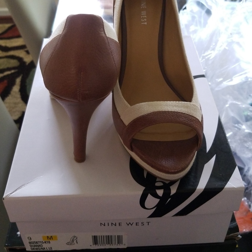 Nine West open toe heels